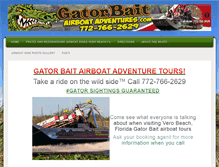 Tablet Screenshot of gatorbaitairboatadventures.com